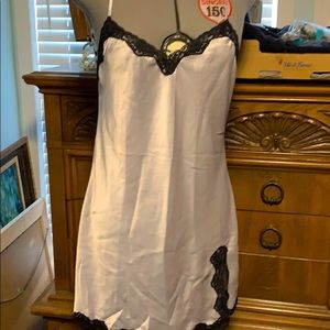Victoria’s Secret Gray slip black trim medium